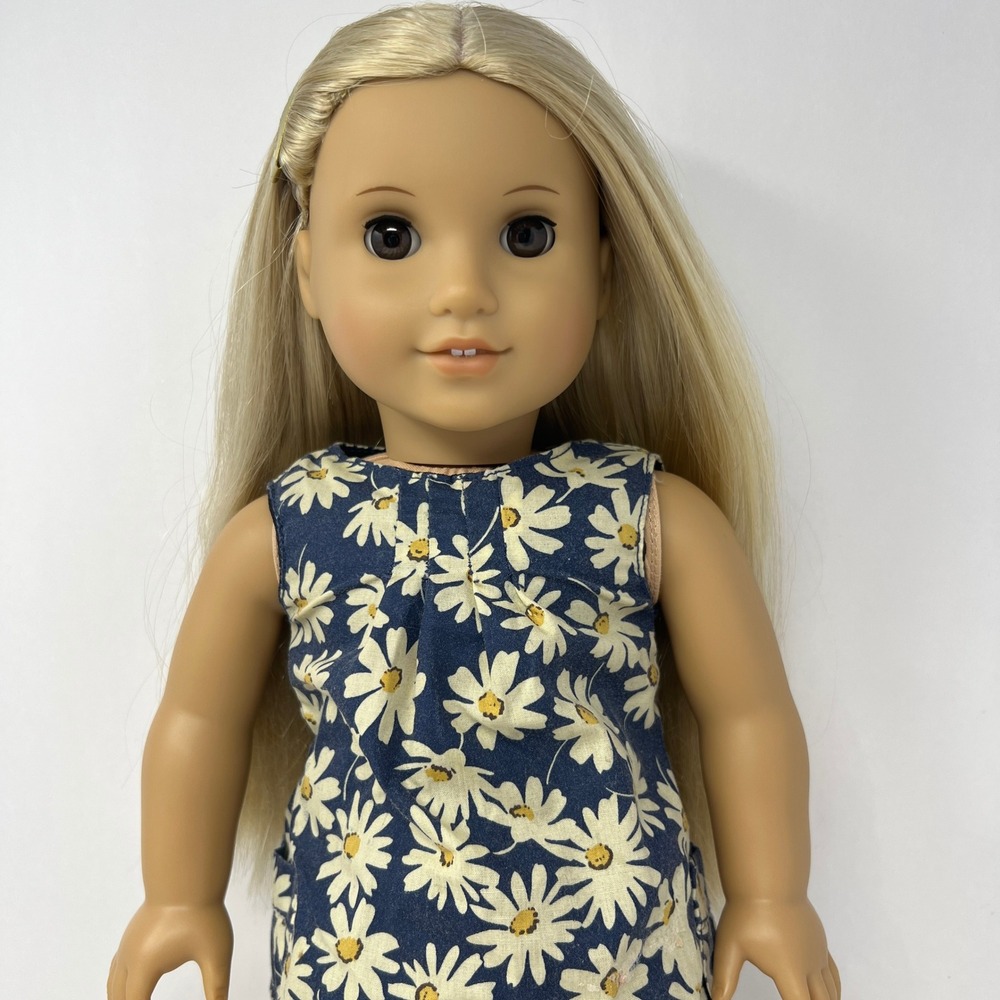 American Girl Truly Me 53 Doll Blonde Hair Brown Eyes Josefina Mold 18" + Dress